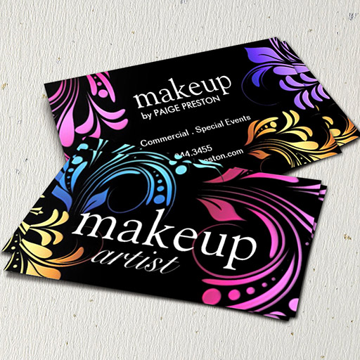 Customizable Bold Makeup Artist Business Cards