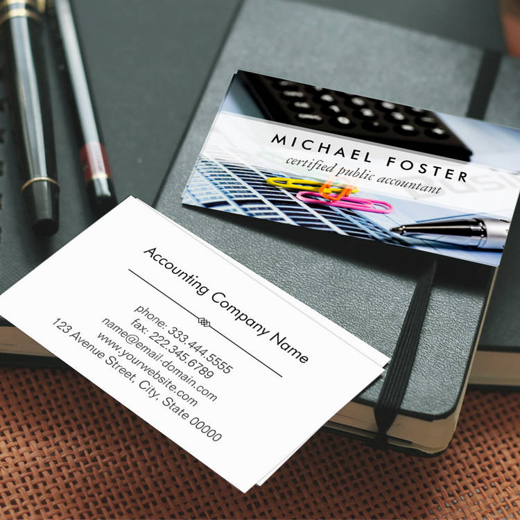 Customizable Certified Public Accountant Simple Minimal Elegant Business Card Templates