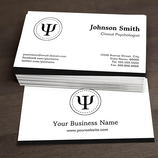 Customizable Clinical Psychologist - Psychology Psi Symbol Business Cards