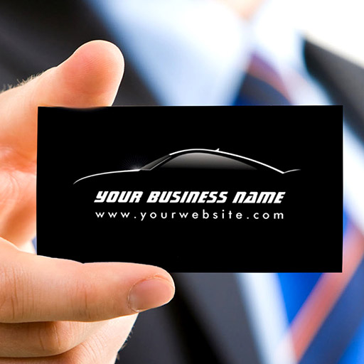 Customizable Automotive Car Outline Auto detailing Repair Business Card