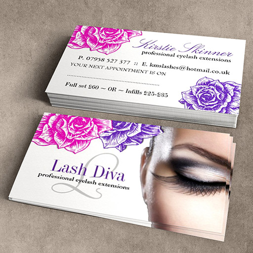 Customizable Custom Eye Lash Extensions Business Cards