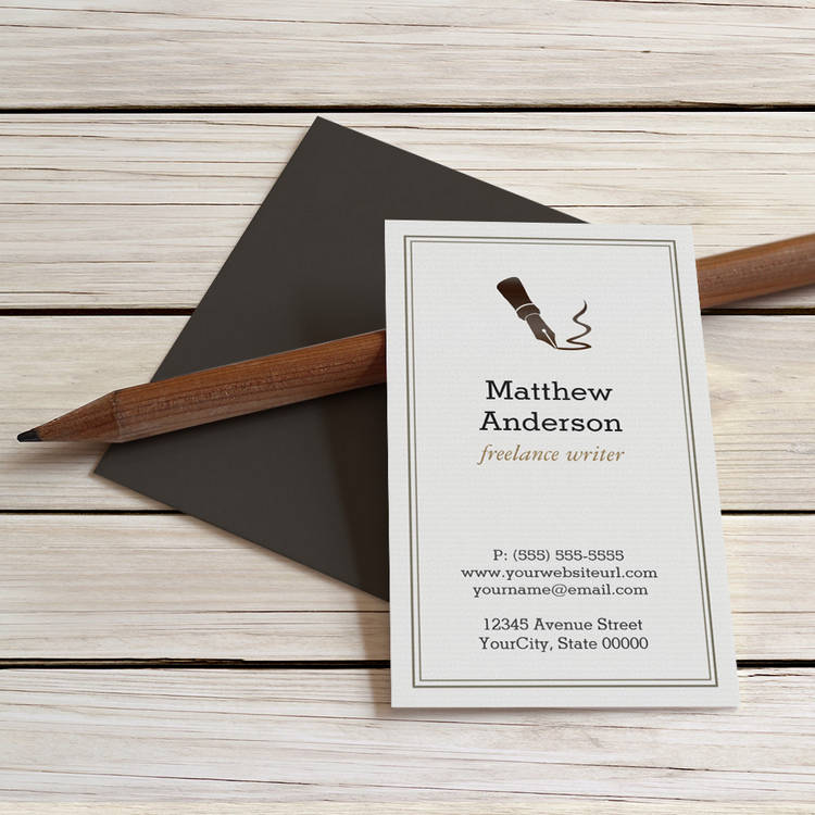 Customizable Journalist Book Editor Novelist - Stylish Classy Business Cards