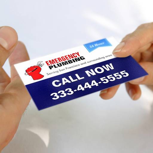 Customizable Local 24 Hour Emergency Plumbing Services Business Card Template