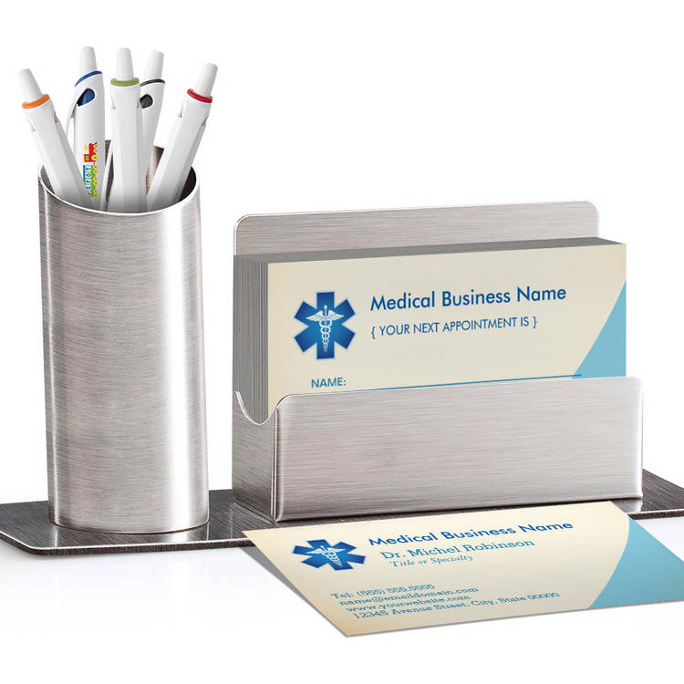 Customizable Medical Appointment Card - Medical Symbol Caduceus Business Card Templates