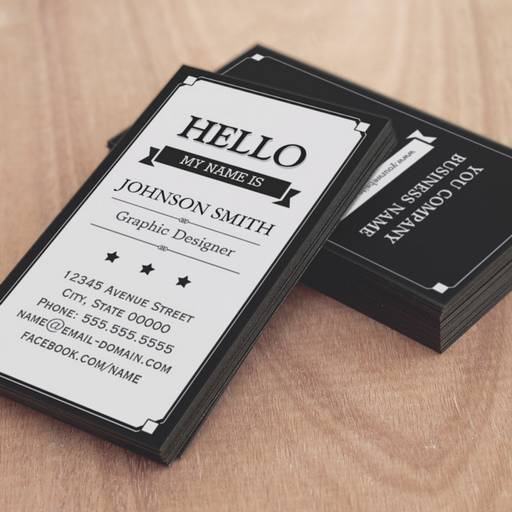 Customizable Personalized Hello My Name Is - Vintage Style Business Card Templates