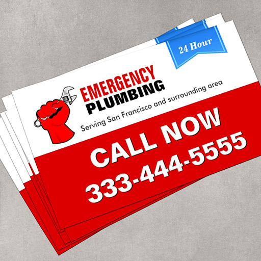 Customizable Plumber - Local Emergency Plumbing Services Business Card Templates