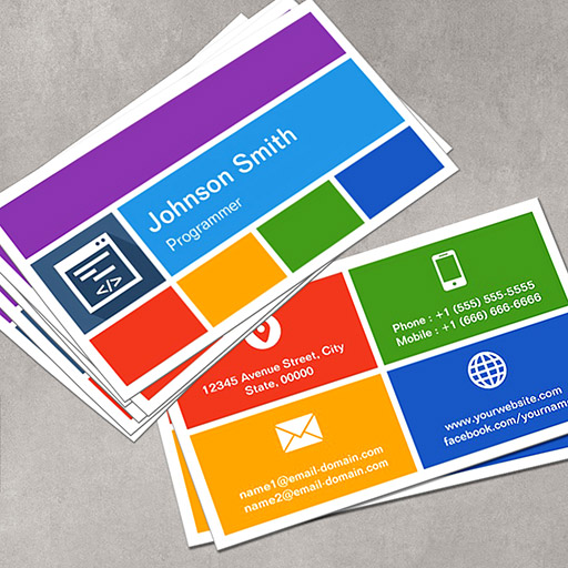 Customizable Programmer - Creative Modern Metro Style Business Card Templates