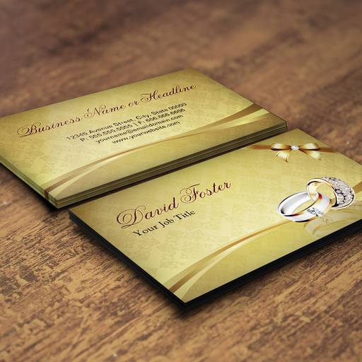 Customizable Ring Diamond Gold Jeweler Jewelry Jewellery Business Card Template