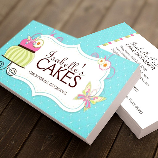 Customizable Whimsical Bakery Business Card