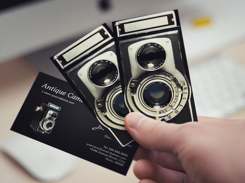 Customizable Vintage Antique Camera Collector Store Business Card Templates
