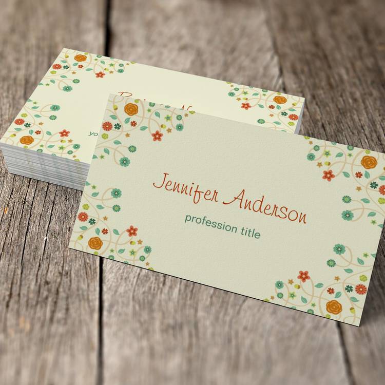 Customizable Beautiful Chic Nature Stylish Business Card Templates