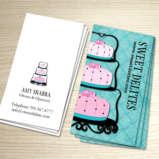 Customizable Cake Designer Business Card