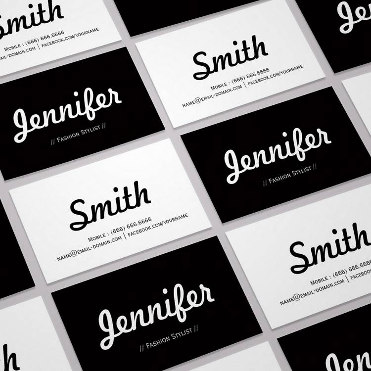 black-white-business-card-templates
