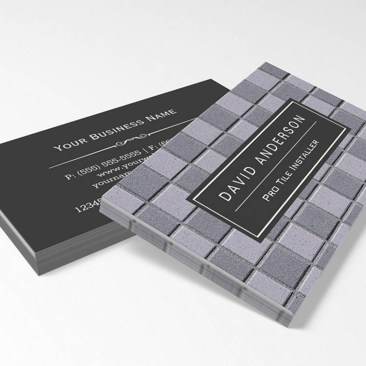 Tile Business Cards : Tiling Business Cards - This creates a very