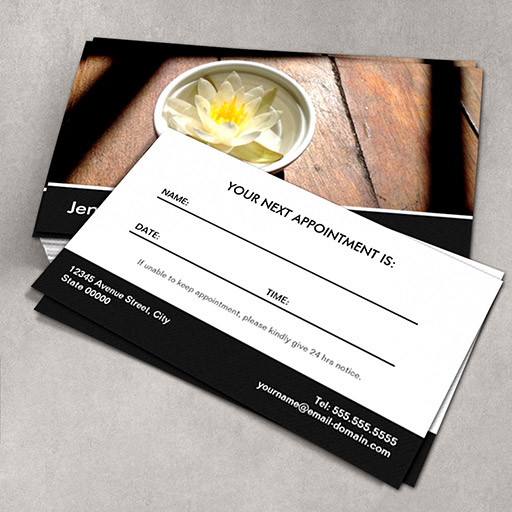 Customizable Counselor - Elegant Water Lily Appointment Business Cards