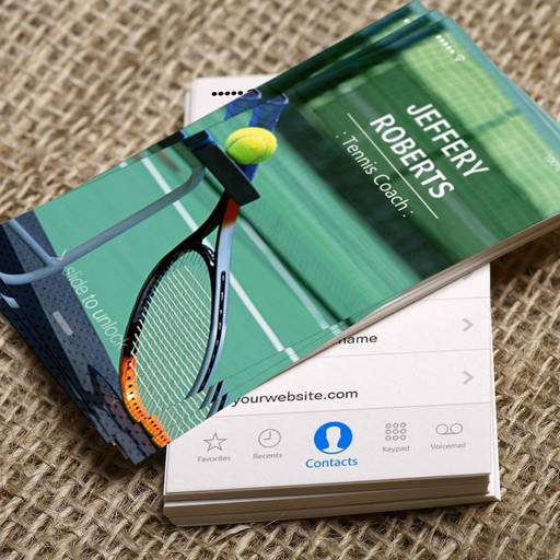 Customizable Creative Tennis Coach Tennis Trainer Business Card