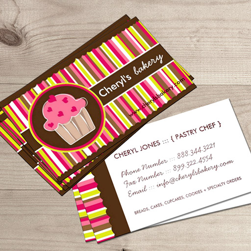 Customizable Cute and Whimsical Cupcake Bakery Business Cards