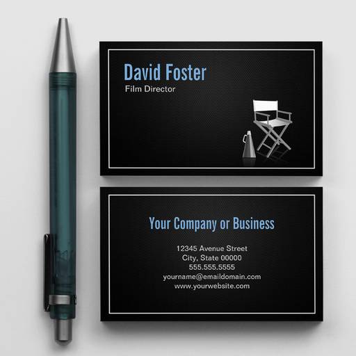 Customizable Director in film television theatrical production business cards