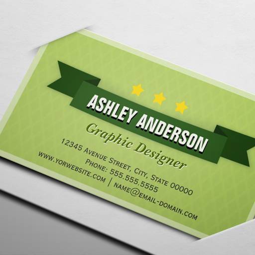 Customizable Elegant Apple Green Retro Style Business Card