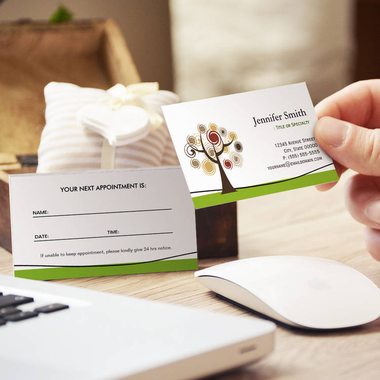 Customizable Elegant Tree of Life Symbol - Appointment Business Card Template