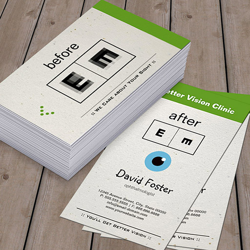 Customizable Eye Doctor Ophthalmology Ophthalmologist Optometry Business Cards