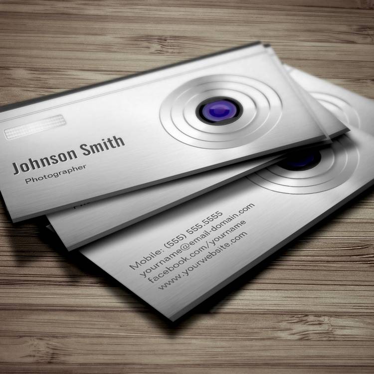 Customizable Featured Digital Camera Lens - Photography Business Card