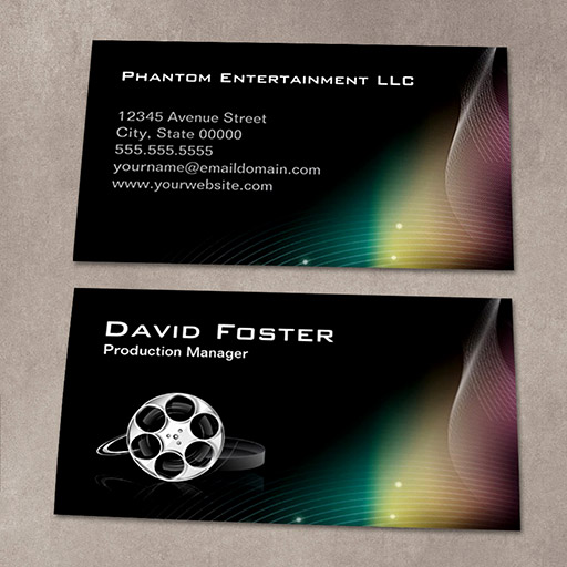 Customizable Film Production Manager Director Producer Cutter Business Card