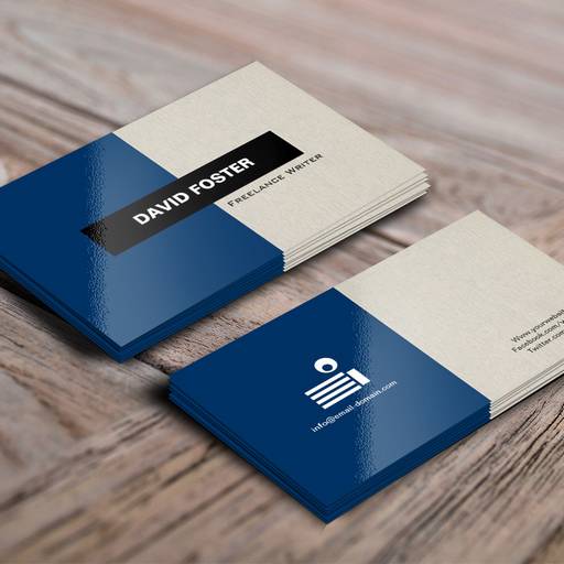 Customizable Freelance Writer - Simple Elegant Stylish Business Cards