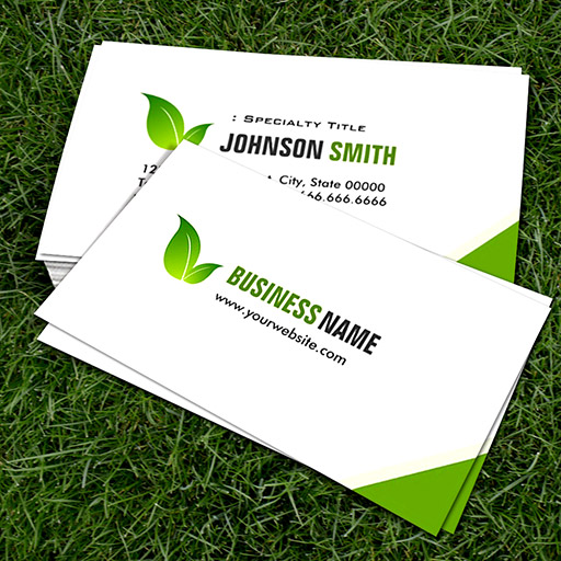 Customizable Green Ecology Bio - Elegant Organic Recyclable Business Card Templates