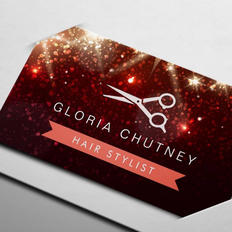 Customizable Hair Salon Hairstylist - Shiny Sparkly Glitter Business Card Templates