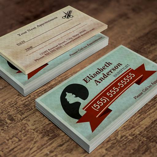 Customizable Hair Salon Hairstylist - Vintage Appointment Card Business Card