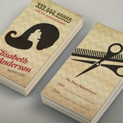 Customizable Hairstylist Beauty Salon Appointment Reminder Card Business Card Template