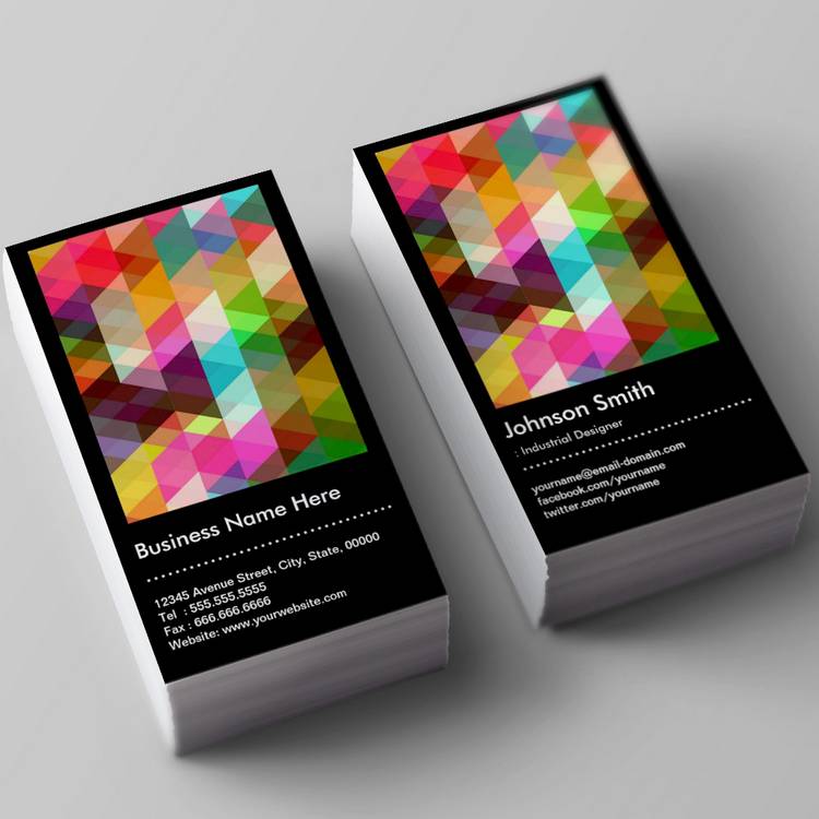 Customizable Industrial Designer - Colorful Mosaic Pattern Business Card Templates