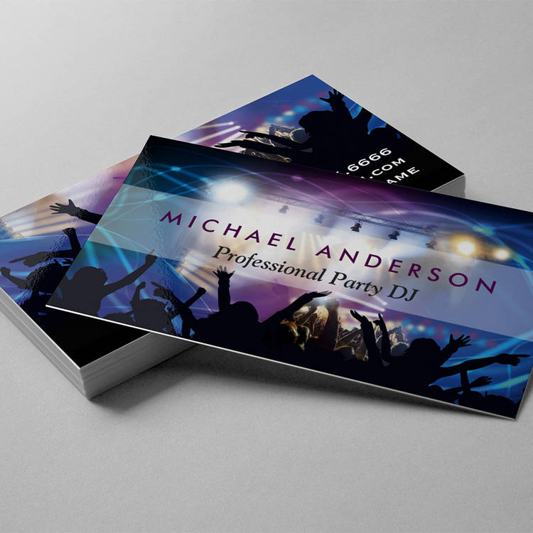 Customizable Music DJ Party Concert Planner - Modern Stylish Business Cards