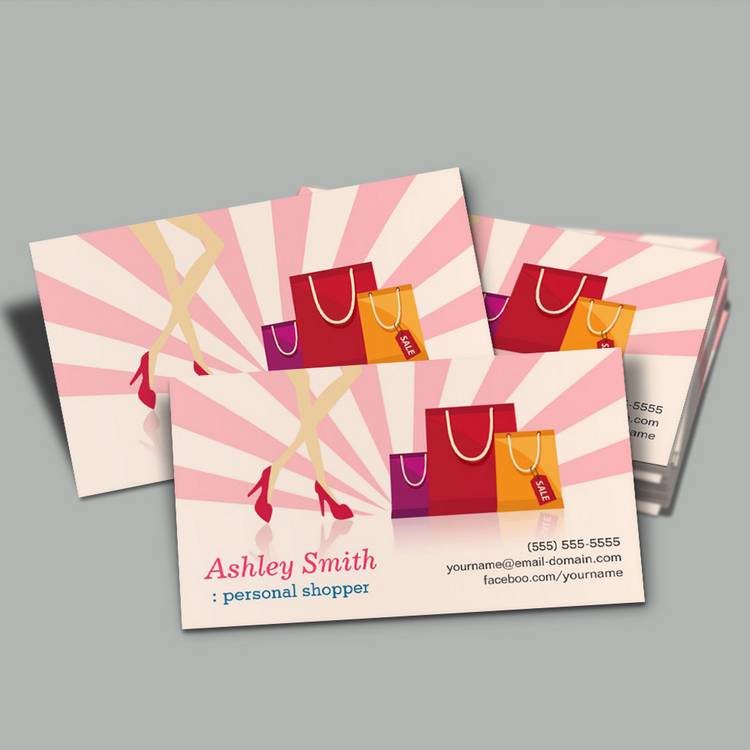 Customizable Personal Shopper Business Cards