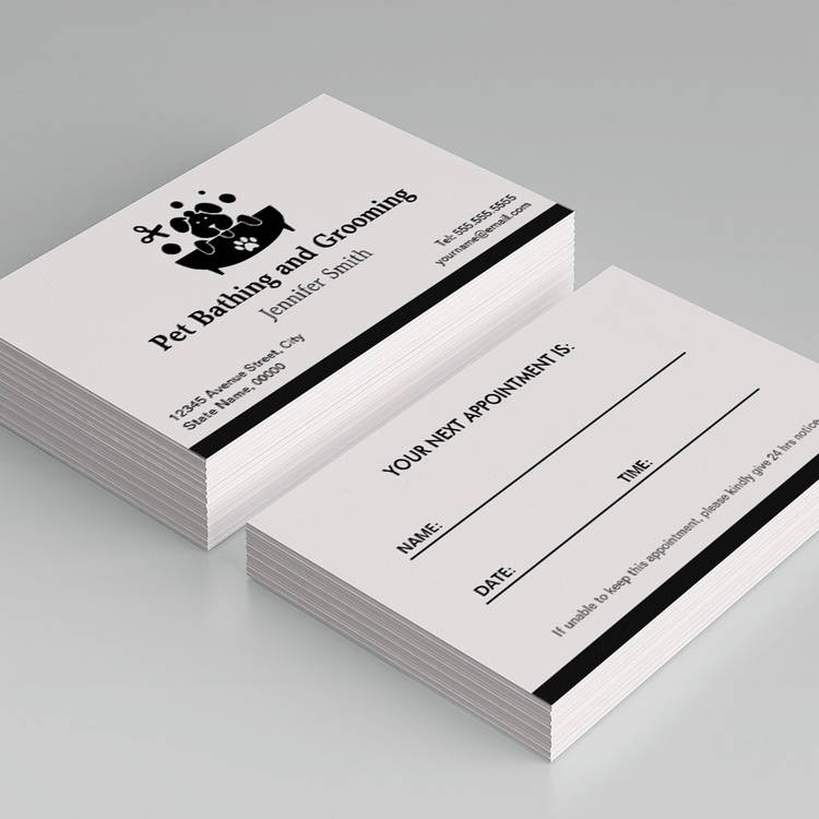 Customizable Pet Bathing and Grooming - Appointment Business Card Template