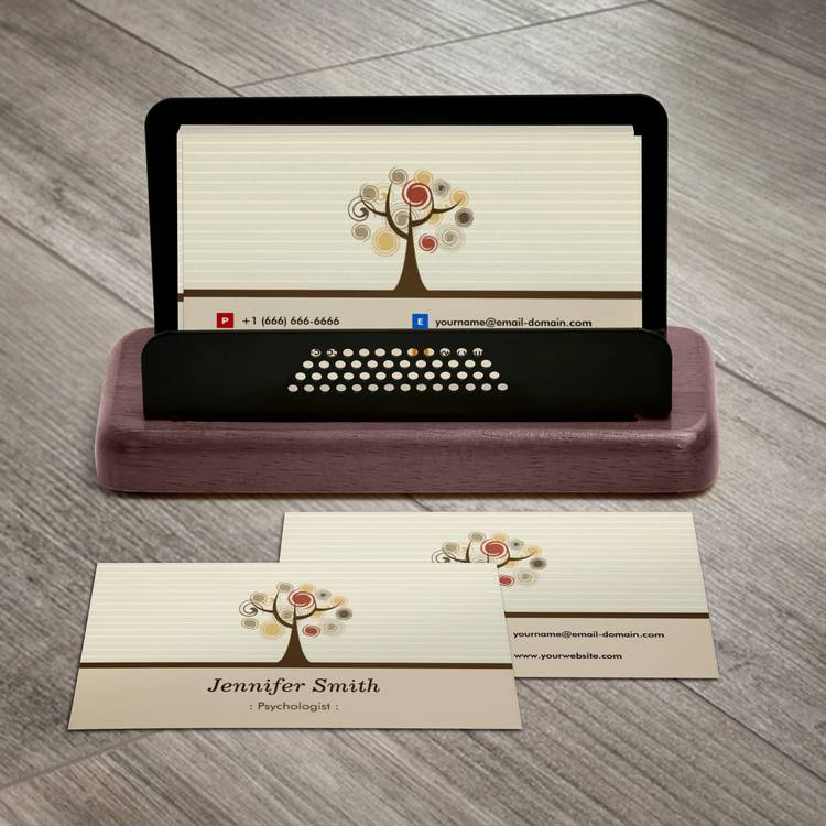 Customizable Psychologist - Elegant Natural Theme Business Card