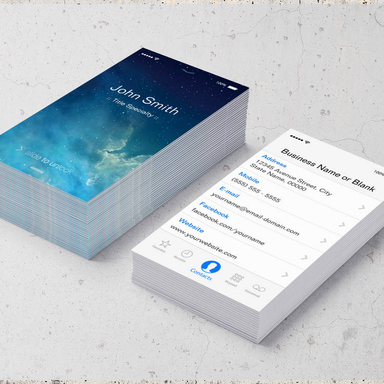 Customizable Simple Generic Flat UI Style - Unique Designed Business Cards