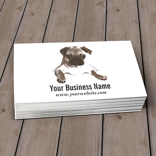 Customizable Simple Pug Pet Care/Clinic Business Card