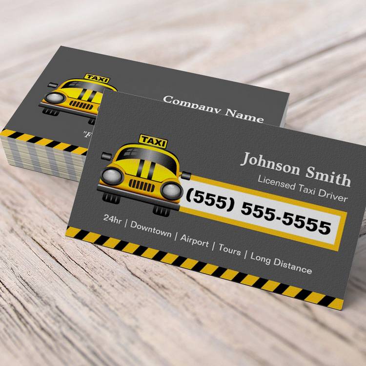 Customizable Urban Taxi Driver - Yellow Cap Business Cards